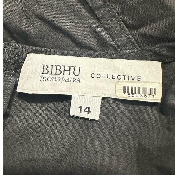 Bibhu Mohapatra Collective Cutout Fringe Dress Women's Plus 14 Black RTR - Picture 7 of 11